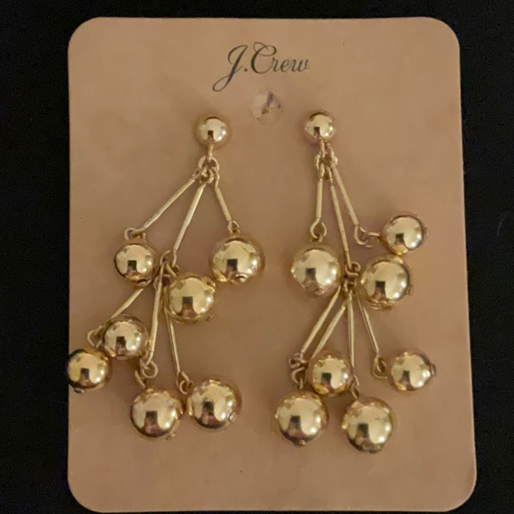 J Crew gold ball earrings